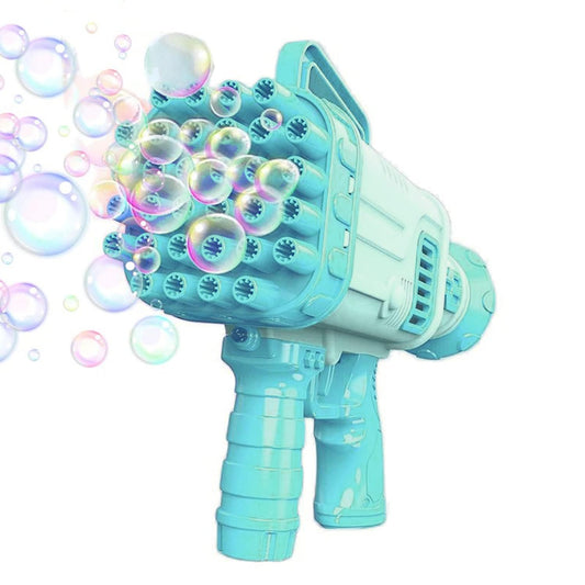 32 Hole Electric Gatling Bubble Gun for Kids with Soap Solution Indoor and Outdoor Toys for Toddlers Bubble Launcher Machine for Girls and Boys (Color as per Stock)