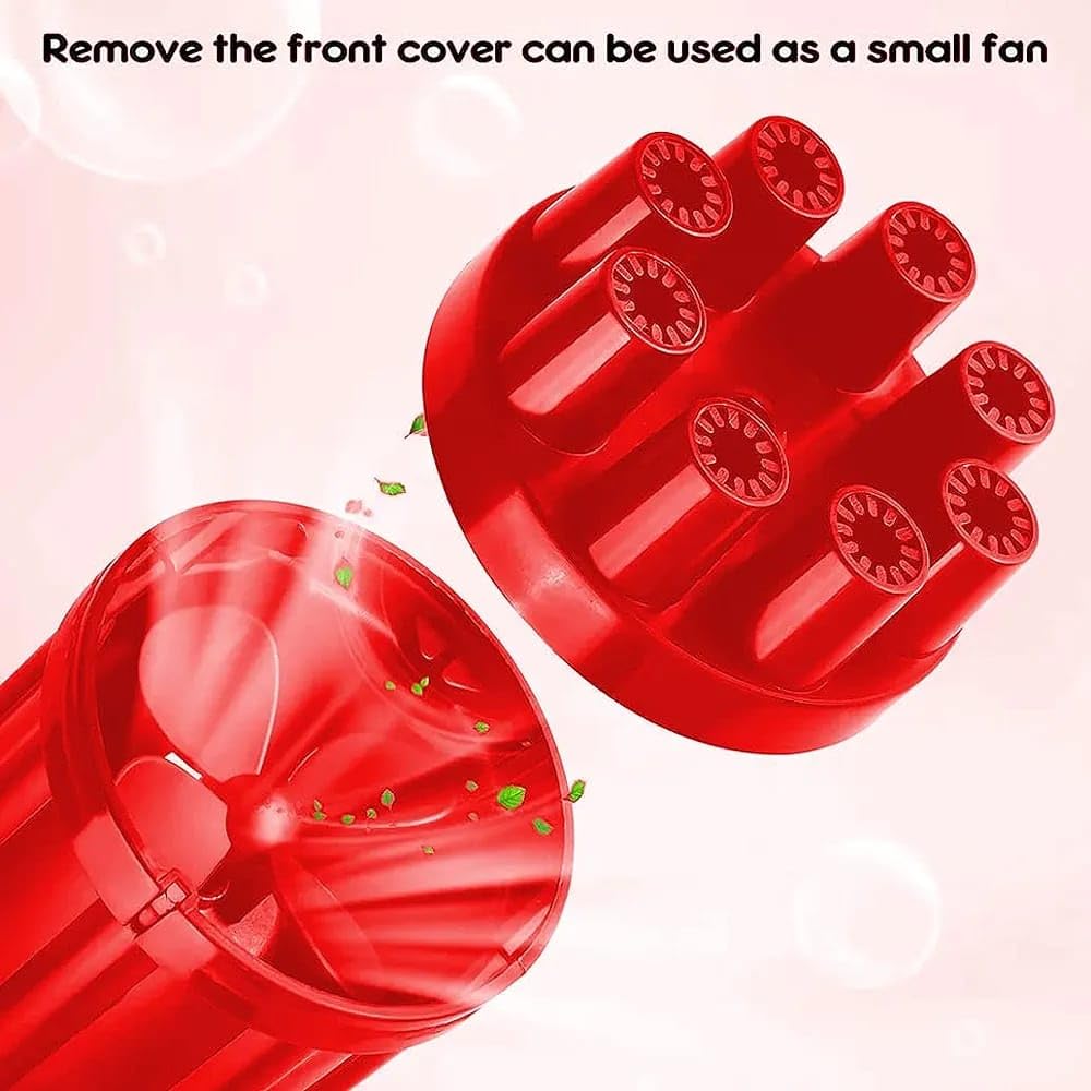 8 Hole Electric Gatling Bubble Gun for Kids with Soap Solution Indoor and Outdoor Toys for Toddlers Bubble Launcher Machine for Girls and Boys